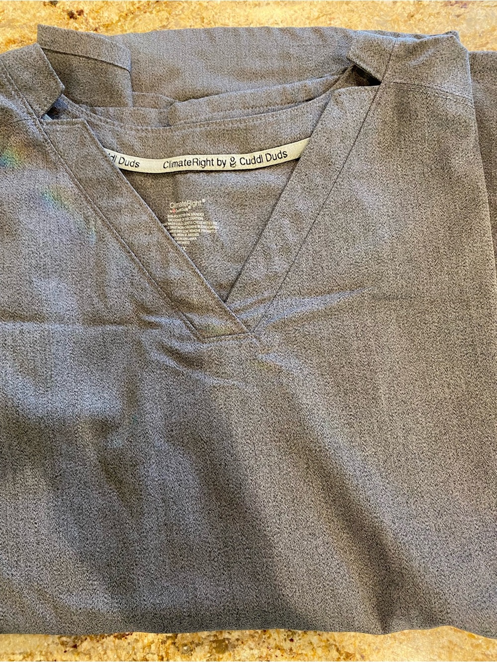 Cuddle Duds dark gray scrub top size 3X